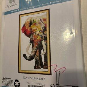 Joy Sunday Colorful Elephant Complete Cross Stitch Kit New
